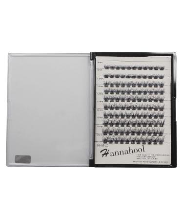 Hannahool Pro Grafting Wide Stem Mixed Individual Cluster False Lashes D Curl 3D Natural Volume Extensions (8-10-12-14mm) - Buy Online on GoSupps.com