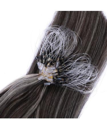 Buy Micro-Ring Hair Extensions 60cm | 100% Remy Real Hair | Easy to Use | 50 Strands (#1b/Gray) - International Shipping - Buy Online on GoSupps.com