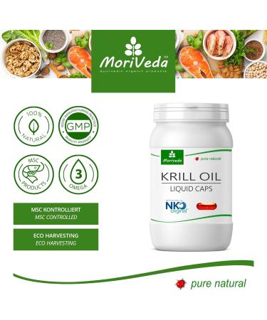 Krill Oil softgel Capsules (Test Winner) 30 90 or 270 pcs. in Pharmacy Quality from MoriVeda - Omega 3 6 9 astaxanthin Vitamin E Choline phospholipids krilloil (270 softgel Capsules) 90 pieces (pack of 3) - Buy Online on GoSupps.com