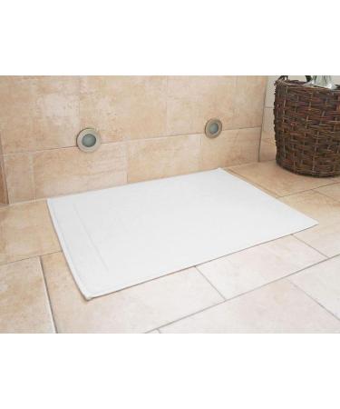 Custom 2 Set Bath Mats - 50x70 cm Soft & Strong Washable Suction Hotel Quality White - Ideal for Underfloor Heating & Massage Effect - Buy Online on GoSupps.com