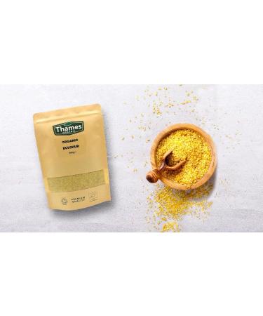 Organic Bulghur Wheat-Certified Organic Non-GMO Vegan No Additives No Preservatives Resealable Bag by Thames Organic 1kg - Buy Online on GoSupps.com