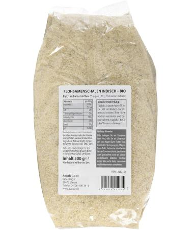 Buy Avital Organic Psyllium Husk 99% Purity - 500g Pack | Rich in Fiber | Shipped Worldwide from Germany - Buy Online on GoSupps.com