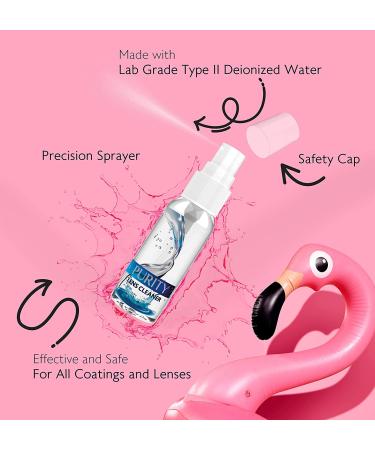 Purity Eyeglass Lens Cleaner Kit - 3 x 1oz Travel Size Lens Cleaner Spray Bottle + 2 Microfiber Cleaning Cloths - Safe for All Lenses (AR Coated Included)  Eyeglasses and Screens - Clear - Buy Online on GoSupps.com