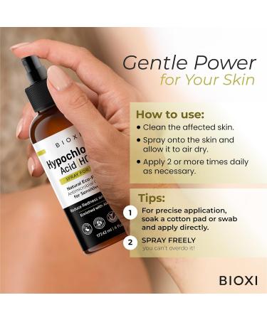 BIOXI Hypochlorous Acid (HOCI) Spray for Face - Natural Antimicrobial Cleanser for Sensitive Skin - Reduce Redness and Breakouts - Travel Size for Athletes Post Workout Adult Teenagers - Buy Online on GoSupps.com