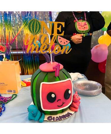 Set of 25 JeVenis Glitter Watermelon Cupcake Topper Watermelon One Cupcake Topper Baby Girl First Birthday Cupcake Topper - Buy Online on GoSupps.com