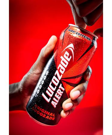 Lucozade Energy Alert Original 6x4x500ml- can High Caffeine Energy Drink Naturally-sourced caffeine Great Taste Contains vitamin B3 to help reduce tiredness Fully recyclable - Buy Online on GoSupps.com