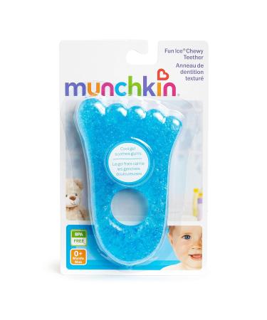 Munchkin Fun Ice Chewy Teether - Blue Foot 1-Pack | Soothing Baby Teething Relief - International Shipping Available - Buy Online on GoSupps.com