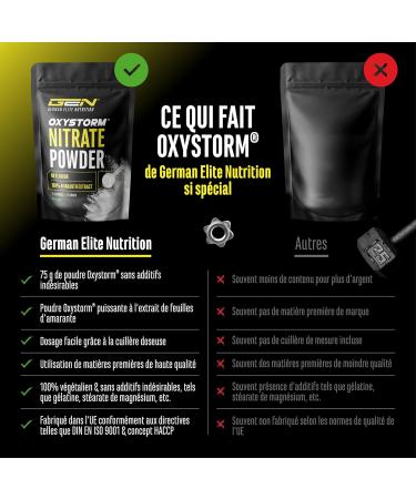 Nitrate Powder (Oxystorm ) 75 g - Poudre d'extrait de feuille d'amarante pure - Optimal pour les boosters pr -entra nement - Poudre pure - Vegan - Buy Online on GoSupps.com