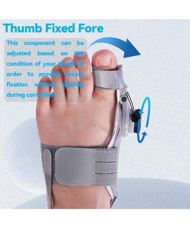 Bunion Corrector for Men & Women - Adjustable Orthopedic Splint for Big Toe Relief | Anti-Slip Heel Strap & Silicone Pad Fits Left & Right Feet - Buy Online on GoSupps.com