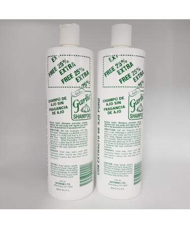 Nutrine Unscented Garlic Shampoo 20 oz (591ml) - Pack of 2 - Buy Online on GoSupps.com