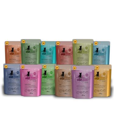 catz finefood Classic Collection Mix Package wet cat food - delicatessen wet food for your cat without grain and sugar with a high meat content 24 x 85g bags XXL COLLECTION MIX 85 g (pack of 24) - Buy Online on GoSupps.com
