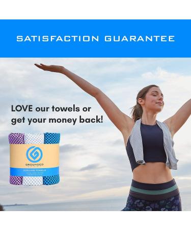 3 Pack Cooling Towels - Lightweight Microfiber Towel for Gym, Workout, Sport & Sweat - Quick Dry Towel for Body, Neck & Face - Ideal for Work, Travel, Camping, Swimming, Beach & Hot Weather - Men & Women - Blue/Gray/Purple - Buy Online on GoSupps.com