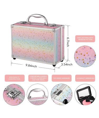 Teenage Girls Hot Sugar Makeup Kit - Full Starter Set with Eye Shadow, Lip Balm, Blush, Lip Gloss, and Mirror (Rainbow) - Buy Online on GoSupps.com