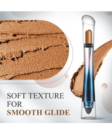LUXAZA 24H Longwear Cream Eyeshadow Stick Set | Copper Brown Metallic Shimmer | Waterproof & Cruelty-free | Vegan Eye Makeup - 3 PCS - Buy Online on GoSupps.com