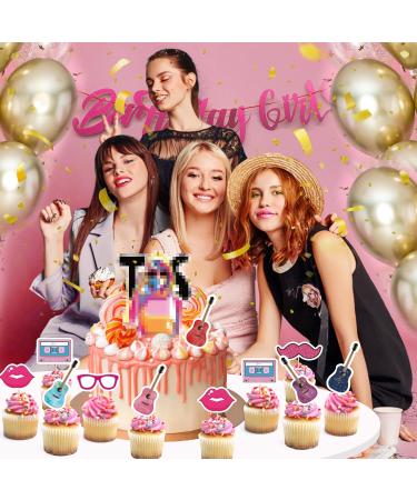 XANGNIER 36pcs Taylor Singer Birthday Party Cake Topper Cake Decorations with Guitar for Music Lover's Concert Themed Swifte Party Cupcake Supplies Taylor birthday party cake toppers - Buy Online on GoSupps.com