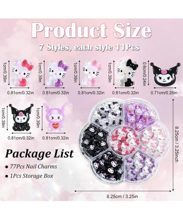3D Hello Kitty Nail Charms 77Pcs Cartoon Kitty Cat Nail Art Charms Kawaii Nail Decorations for Nail Art Supplies 3D Cute Nail Gems Nail Charms Nail Decorations for Nail Art - Buy Online on GoSupps.com