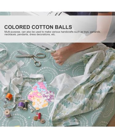 jojofuny Makeup Cotton Balls 500pcs Colored Cotton Balls Hamster Cotton Bedding Craft Pom Pom Balls Handmade Puff Balls for Diy Arts Crafts Decors Decorated Cotton Balls - Buy Online on GoSupps.com