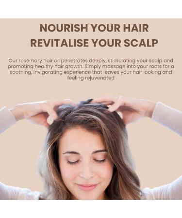 Rosemary Oil For Hair Growth 100ml with Castor oil Jojoba Peppermint & Tea Tree oils - Natural Scalp Treatment for Thicker Stronger Hair - Buy Online on GoSupps.com
