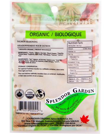 Splendor Garden organic Salmon Seasoning 30.0 Gram 30 g (Pack of 1) - Buy Online on GoSupps.com