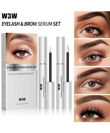 Buy 2-in-1 Eyebrow & Eyelash Growth Serum Kit - W3W for Longer Thicker Fuller Lashes & Brows | Natural No-Irritating Formula - International Shipping Available - Buy Online on GoSupps.com