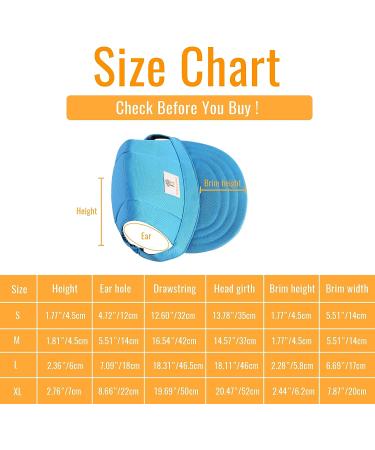 Blue XL Dog Sun Hat with Ear Holes | Adjustable Drawstring | UV Protection | Waterproof Design | For Small Medium Large Dogs - Buy Online on GoSupps.com