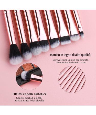 Buy MSQ 8-Piece Eyeshadow Brush Set | Premium Synthetic Makeup Brushes - Perfect Gift in Pink - Buy Online on GoSupps.com