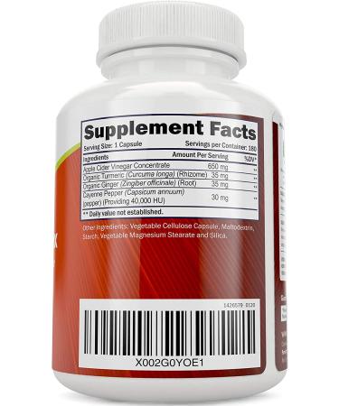 180 Vegan Apple Cider Vinegar Capsules - High Strength Pills by Purely Holistic - Buy Online on GoSupps.com