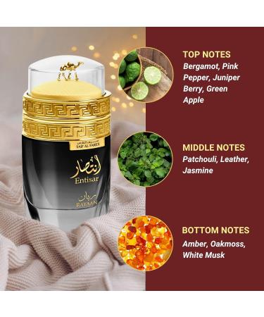 Entisar Rayaan - Non-Alcoholic Perfume with Luxurious Scent | Spicy Woody Floral Perfume | Long Lasting Arabs Perfumes for Men 3.4 Fl. Oz. - Buy Online on GoSupps.com