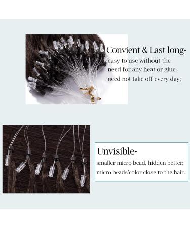 16 inch Micro Loop Hair Extensions #2 Dark Brown 100 Strands 100% Real Remy Human Hair Straight (50g) - Buy Online on GoSupps.com