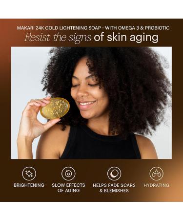 Buy Makari 24K Gold Lightening Soap - Omega 3 & Probiotics for Scar Removal & Skin Rejuvenation | 5 oz. - International Shipping Available - Buy Online on GoSupps.com