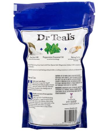 Dr Teal's Cooling Peppermint Epsom Salt Foot Soak 32oz - Buy Online on GoSupps.com