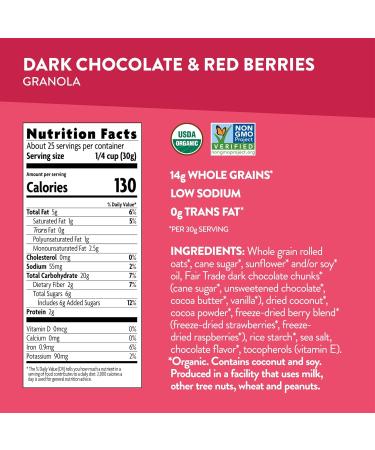 Nature's Path Love Crunch Premium Organic Granola Dark Chocolate and Red Berries 26.4 Ounce - Buy Online on GoSupps.com