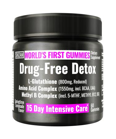 SHIZAM Glutathione Gummies | Dose for Your Liver | Detox Cleanse Fatty Liver Support w/Methyl B12 Methylated B Complex | Glutathione Liposomal Supplement | 500mg 1000mg Pills Powder Alt