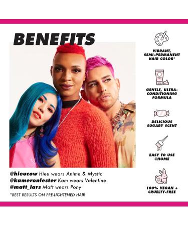 Lime Crime Unicorn Hair Dye Chestnut - Vegan & Cruelty-Free Semi-Permanent Color for Temporary Maroon Brown Hair - Buy Online on GoSupps.com