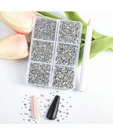 Beadsland 7200PCs Clear Flatback Rhinestones & Wax Pen Kit - Mixed Sizes for Nail Art & Handicrafts - Buy Online on GoSupps.com
