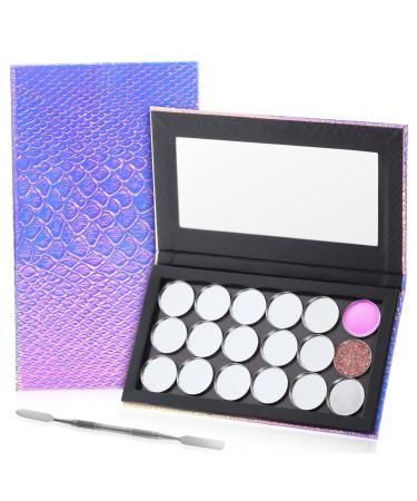 TIDTALEO Palette Magn tique Maquillage Vide Style Sir ne avec Bo tiers M talliques et Raclette Grand Plateau pour Fards Paupi res Facile Nettoyer Personnaliser pour Femmes et