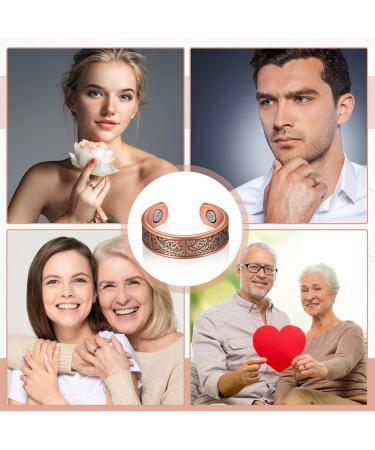 Jadive Magnetic Copper Ring - Adjustable Pure Copper Ring for Men & Women | Strong Magnet Finger Ring - Perfect Gift for Mother Wife Daughter on Women's Day & Birthdays - Buy Online on GoSupps.com