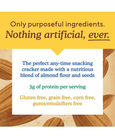 Simple Mills Almond Flour Crackers Black Cracked Pepper - Gluten Free Vegan Healthy Snacks - 4.25oz (Pack of 3) - Buy Online on GoSupps.com