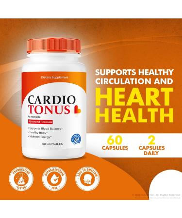 (3 Pack) Cardio Tonus CardioTonus Capsules with Natural Ingredients | Premium Formula to Support Energy Healthy Circulation and Balanced Levels | Easy-to-Take Pills 90 Day Supply (180 Capsules) - Buy Online on GoSupps.com