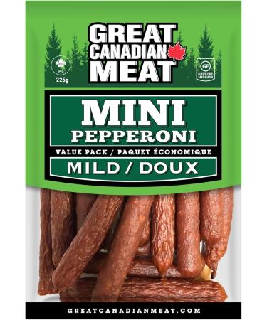 Sample Flavour Mini Peppperoni Smokey Bacon Honey Garlic Hot Mild Pepperoni Sticks Bulk Snack Box Pepperettes Bundle 10 x 225g Bags by Great Canadian Meat Meat Snacks Bulk Pepperoni Sticks Box For Carnivores. Perfect For Snacking Keto Friendly Gluten Free - Buy Online on GoSupps.com