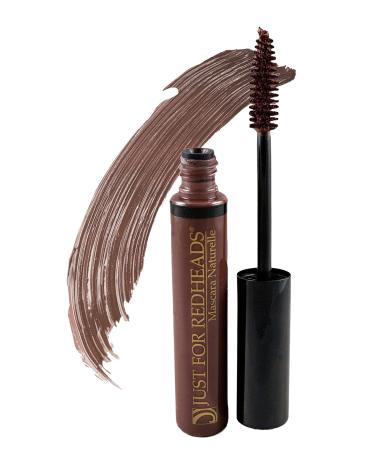 Just for Redheads Mascara Naturelle Series (Ginger Auburn) - 1 pack (1 x 11g) Color Enhance Blonde/Pale Lashes, Hypoallergenic, Cruelty-Free Made in USA