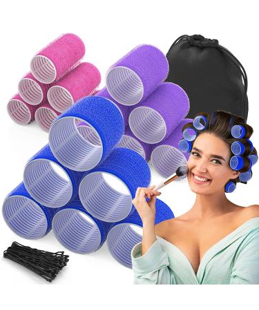 Tangobird Hair Rollers (18 PACK - 6 XL | 6 L | 6 M) Hair Rollers for Long Hair Curlers For Long Hair | Rollers Hair Curlers | Hair Curlers For Long Hair Rollers for Medium Hair with Travel Bag & Pins