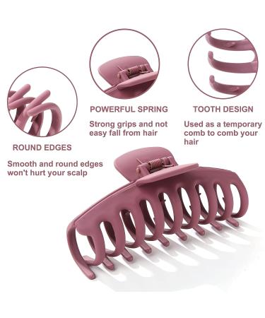 8 Pcs 4.3 Inch Multicolor Hair Claw Clips for Thick Hair - Strong Grip, Large Size - Women's Styling Accessories for Daily Use - Buy Online on GoSupps.com