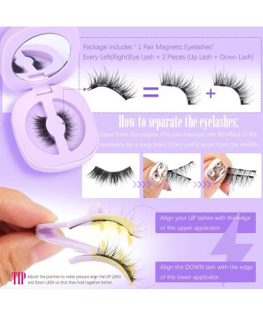 Geeneiya Half Magnetic Eyelashes - Cat Eye Natural Look No Glue Easy Application Wispy Style (1 Pair 7-11mm - Buy Online on GoSupps.com