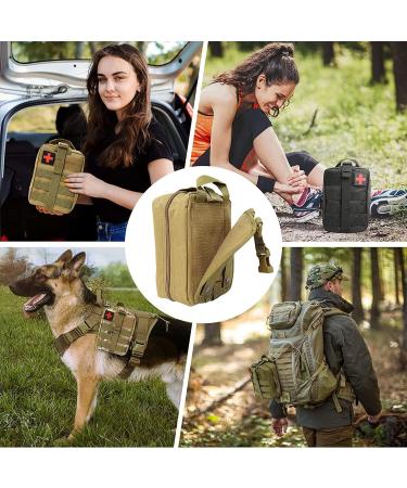 Buy Bituor Tactical First Aid Bag - Waterproof Molle EMT Pouch for Outdoor Camping Travel & Adventure (Brown) | Premium Survival Gear - Buy Online on GoSupps.com