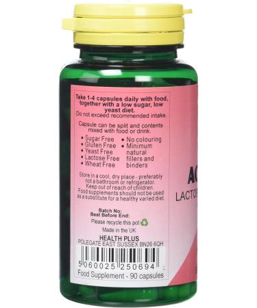 Health Plus Acidophilus Probiotic - 90 Capsules for Digestive Health - Buy Online on GoSupps.com