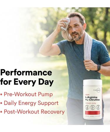 Type Zero L-Arginine + L-Citrulline Supplement (1500mg) - Nitric Oxide Booster - Clean Keto-Friendly GMO-Free 180 Capsules 90 Servings - Buy Online on GoSupps.com