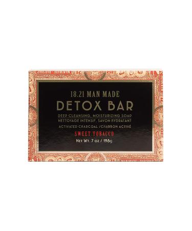 18.21 Man Made Men's Deep Cleansing Soap Bar 7 oz. - Activated Charcoal for Oily/Acne Prone Skin  or Exfoliating Scrub Bar with Jojoba Beads  2 Scents  Natural Premium Men's Grooming Deep Cleansing Detox Bar