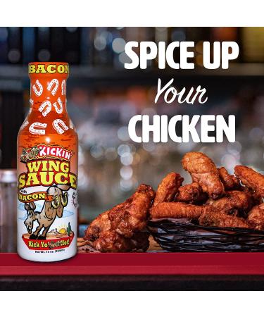 KICKIN Bacon Wing Sauce - 13 oz | Perfect Gourmet Gift for Wing Sauce Fans - Buy Online on GoSupps.com
