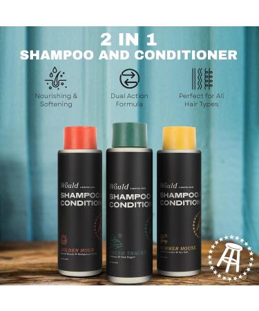 WOULD Men's 2-in-1 Shampoo & Conditioner - 16 oz Dual Action for Fresh Hair Oakmoss & Pink Pepper Scent - Shop Internationally - Buy Online on GoSupps.com